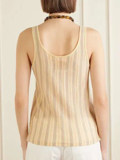 Guest In Residence Striped Cashmere Tank | Thumbnail 4