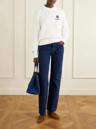 Polo Ralph Lauren + Wimbledon Logo-embroidered Cotton Sweater | Thumbnail 2