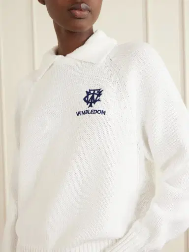 Polo Ralph Lauren + Wimbledon Logo-embroidered Cotton Sweater | Thumbnail 5