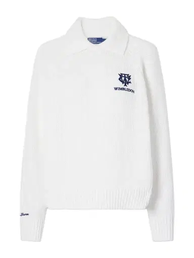 Polo Ralph Lauren + Wimbledon Logo-embroidered Cotton Sweater | Thumbnail 1