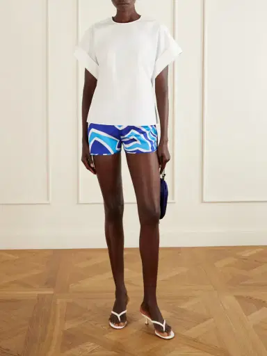 PUCCI Printed Silk-twill Shorts | Thumbnail 2 PUCCI Printed Silk-twill Shorts | Thumbnail 2