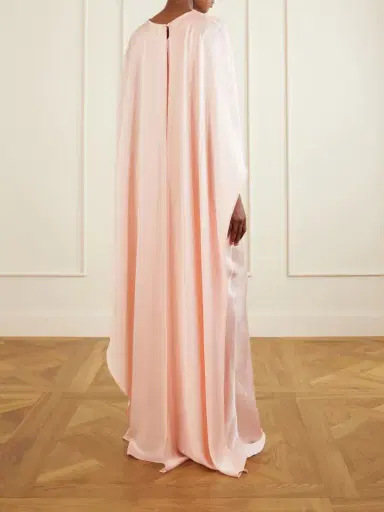 Simkhai Izel Cape-effect Satin Gown | Thumbnail 3 Simkhai Izel Cape-effect Satin Gown | Thumbnail 3