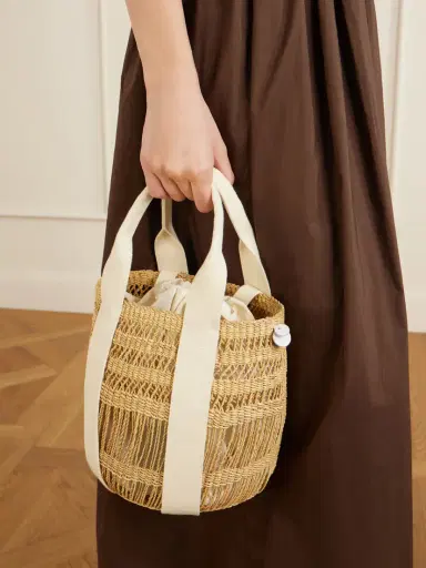 MUUÑ Mixy Raffia Bucket Bag | Thumbnail 2 MUUÑ Mixy Raffia Bucket Bag | Thumbnail 2