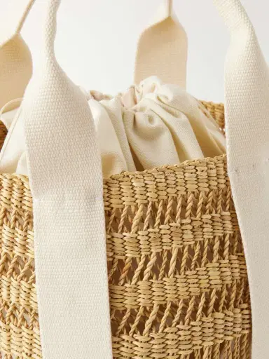MUUÑ Mixy Raffia Bucket Bag | Thumbnail 5 MUUÑ Mixy Raffia Bucket Bag | Thumbnail 5
