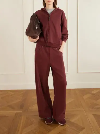Brunello Cucinelli Cotton-jersey Wide-leg Pants | Thumbnail 2 Brunello Cucinelli Cotton-jersey Wide-leg Pants | Thumbnail 2