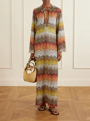 Missoni Mare Striped Metallic Crochet-knit Coverup | Thumbnail 2
