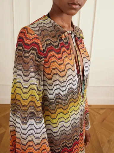 Missoni Mare Striped Metallic Crochet-knit Coverup | Thumbnail 4