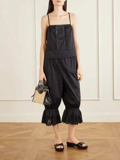 Staud Maude Mini Leather-trimmed Raffia Tote | Thumbnail 3 Staud Maude Mini Leather-trimmed Raffia Tote | Thumbnail 3