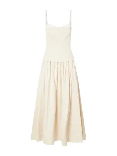 Simkhai Quinlin Striped Satin Bustier Midi Dress | Thumbnail 1 Simkhai Quinlin Striped Satin Bustier Midi Dress | Thumbnail 1