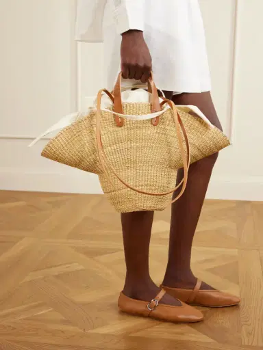 MUUÑ Signora Leather-trimmed Raffia Tote | Thumbnail 2 MUUÑ Signora Leather-trimmed Raffia Tote | Thumbnail 2