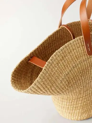MUUÑ Signora Leather-trimmed Raffia Tote | Thumbnail 5 MUUÑ Signora Leather-trimmed Raffia Tote | Thumbnail 5