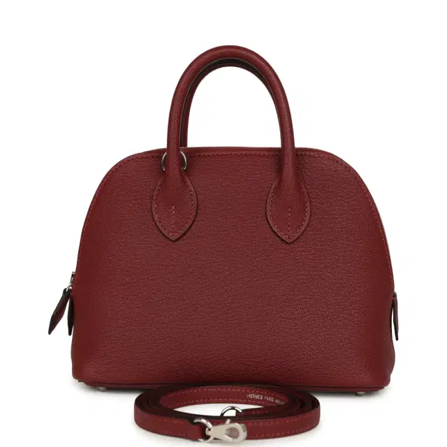 hermes Hermes 1923 Bolide Mini Rouge H Chevre Palladium Hardware