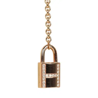 HERMÈS Hermes Amulettes Kelly Long Necklace Diamonds 18K Rose Gold | Thumbnail 3 HERMÈS Hermes Amulettes Kelly Long Necklace Diamonds 18K Rose Gold | Thumbnail 3