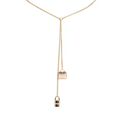 HERMÈS Hermes Amulettes Kelly Long Necklace Diamonds 18K Rose Gold | Thumbnail 1 HERMÈS Hermes Amulettes Kelly Long Necklace Diamonds 18K Rose Gold | Thumbnail 1
