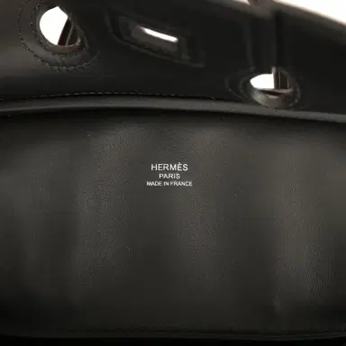 HERMÈS Hermes Birkin 25 Cargo Vert Mangrove Toile Goeland and Black Swift Palladium Hardware | Thumbnail 7