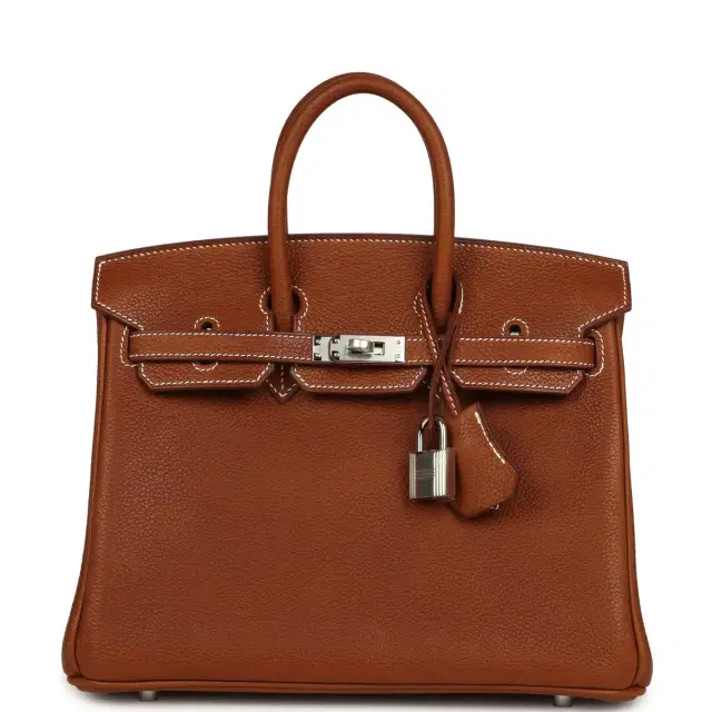 hermes Hermes Birkin 25 Fauve Barenia Faubourg Palladium Hardware