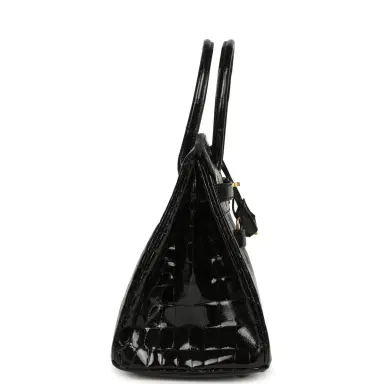 HERMÈS Hermes Birkin 30 Black Shiny Crocodile Niloticus Gold Hardware | Thumbnail 3 HERMÈS Hermes Birkin 30 Black Shiny Crocodile Niloticus Gold Hardware | Thumbnail 3