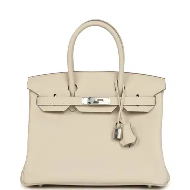 HERMÈS Hermes Birkin 30 Craie Togo Palladium Hardware | Thumbnail 1 HERMÈS Hermes Birkin 30 Craie Togo Palladium Hardware | Thumbnail 1