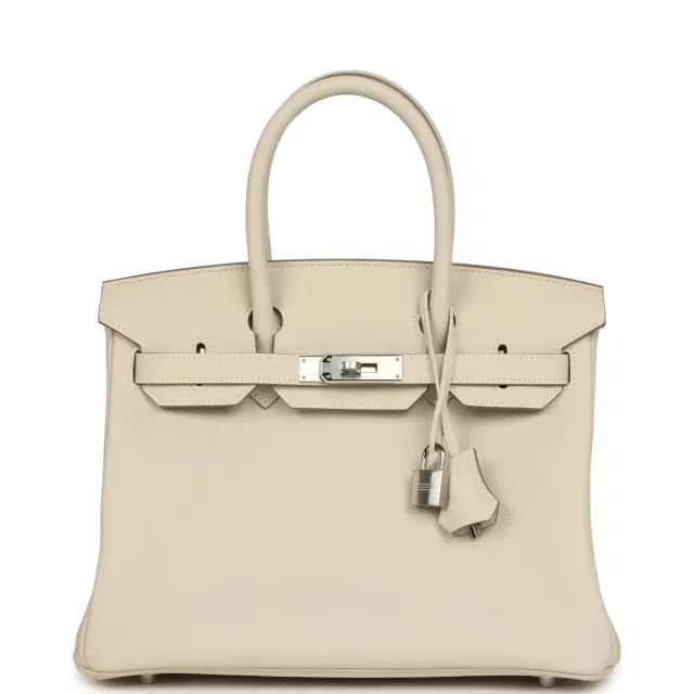 hermes Hermes Birkin 30 Craie Togo Palladium Hardware