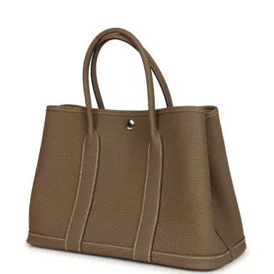 HERMÈS Hermes Garden Party 30 Etoupe Negonda Palladium Hardware | Thumbnail 5 HERMÈS Hermes Garden Party 30 Etoupe Negonda Palladium Hardware | Thumbnail 5