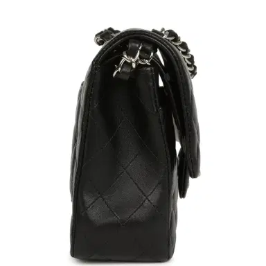 Chanel Pre-owned Chanel Medium Classic Double Flap Black Caviar Silver Hardware | Thumbnail 3