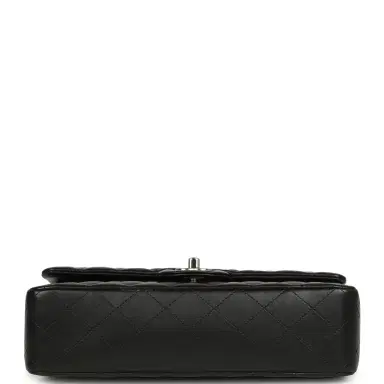 Chanel Pre-owned Chanel Medium Classic Double Flap Black Caviar Silver Hardware | Thumbnail 6