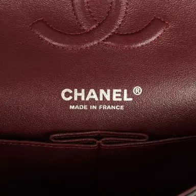 Chanel Pre-owned Chanel Medium Classic Double Flap Black Caviar Silver Hardware | Thumbnail 8
