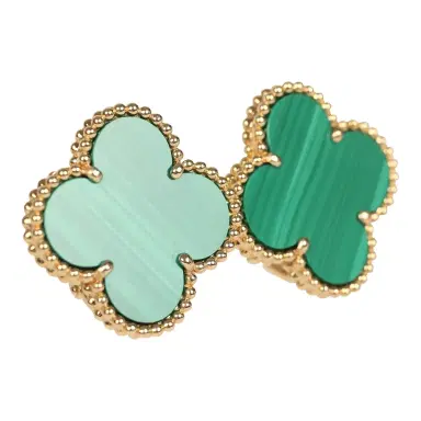 Van Cleef & Arpels Pre-owned Van Cleef & Arpels Magic Alhambra Malachite Earrings 18K Yellow Gold | Thumbnail 2 Van Cleef & Arpels Pre-owned Van Cleef & Arpels Magic Alhambra Malachite Earrings 18K Yellow Gold | Thumbnail 2