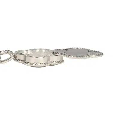 Van Cleef & Arpels Van Cleef & Arpels Alhambra Secret Pendant Watch Necklace Pietersite, Diamonds, 18K White Gold Guilloche | Thumbnail 15 Van Cleef & Arpels Van Cleef & Arpels Alhambra Secret Pendant Watch Necklace Pietersite, Diamonds, 18K White Gold Guilloche | Thumbnail 15