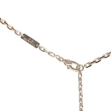 Van Cleef & Arpels Van Cleef & Arpels Alhambra Secret Pendant Watch Necklace Pietersite, Diamonds, 18K White Gold Guilloche | Thumbnail 19 Van Cleef & Arpels Van Cleef & Arpels Alhambra Secret Pendant Watch Necklace Pietersite, Diamonds, 18K White Gold Guilloche | Thumbnail 19