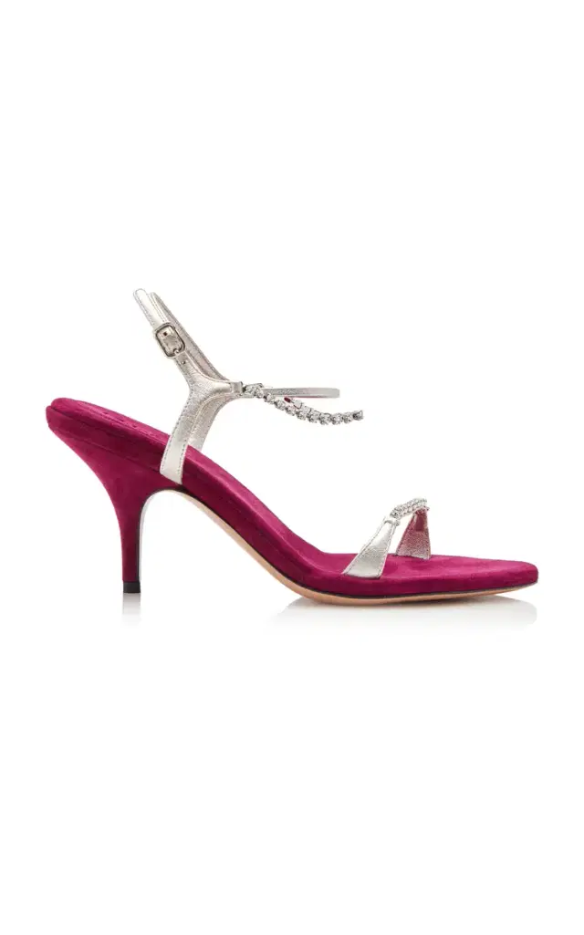 Chloé Crystal-Embellished Leather Sandals