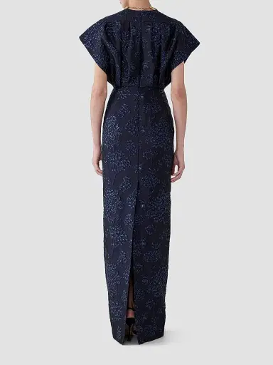 Carolina Herrera Women's Embellished Fan Bodice Gown - Midnight - Size 12 | Thumbnail 3 Carolina Herrera Women's Embellished Fan Bodice Gown - Midnight - Size 12 | Thumbnail 3