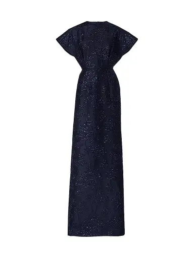 Carolina Herrera Women's Embellished Fan Bodice Gown - Midnight - Size 12 | Thumbnail 1 Carolina Herrera Women's Embellished Fan Bodice Gown - Midnight - Size 12 | Thumbnail 1