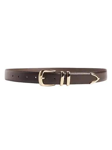 Favorite Daughter Women's The Jordan Leather Belt - Dark Brown Gold - Size XL | Thumbnail 1 Favorite Daughter Women's The Jordan Leather Belt - Dark Brown Gold - Size XL | Thumbnail 1