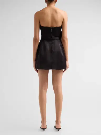Marc Jacobs Women's Satin Daisy Belted Minidress - Black | Thumbnail 3 Marc Jacobs Women's Satin Daisy Belted Minidress - Black | Thumbnail 3