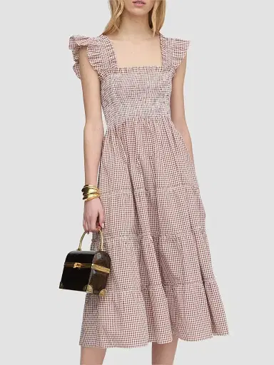 Hill House Home Women's The Ellie Nap Dress - Cognac Gingham - Size XXXS | Thumbnail 2 Hill House Home Women's The Ellie Nap Dress - Cognac Gingham - Size XXXS | Thumbnail 2