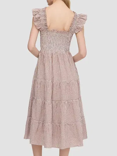 Hill House Home Women's The Ellie Nap Dress - Cognac Gingham - Size XXXS | Thumbnail 4 Hill House Home Women's The Ellie Nap Dress - Cognac Gingham - Size XXXS | Thumbnail 4