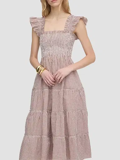 Hill House Home Women's The Ellie Nap Dress - Cognac Gingham - Size XXXS | Thumbnail 5 Hill House Home Women's The Ellie Nap Dress - Cognac Gingham - Size XXXS | Thumbnail 5