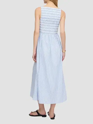 Hill House Home Women's The Cosima Nap Dress - Blue White Stripe - Size XXXXL | Thumbnail 3