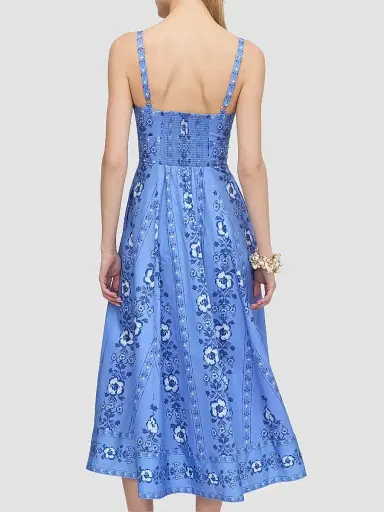 Hill House Home Women's The Margot Dress - Blue Arcadia Border - Size XXL | Thumbnail 3