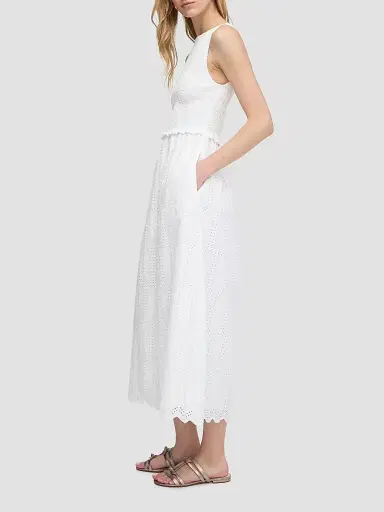Hill House Home Women's The Christina Nap Dress - White Trellis Broderie - Size Large | Thumbnail 2