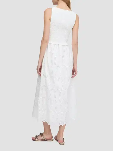 Hill House Home Women's The Christina Nap Dress - White Trellis Broderie - Size Large | Thumbnail 3