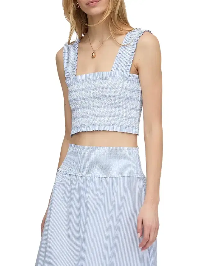 Hill House Home Women's The Azalea Nap Top - Blue White Stripe