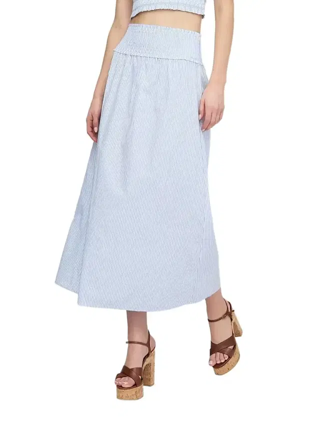 Hill House Home Women's The Delphine Nap Skirt - Blue White Stripe