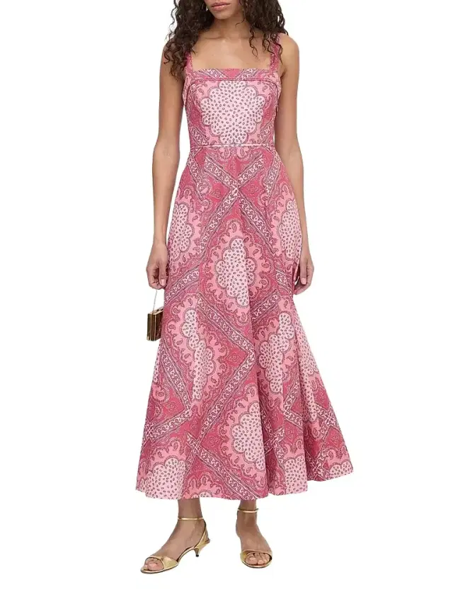 Hill House Home Women's The Ezra Dress - Berry Paisley Scarf