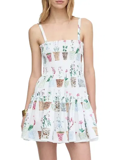 Hill House Home Women's The Seraphina Mini Nap Dress - Flower Pots - Size Medium | Thumbnail 1 Hill House Home Women's The Seraphina Mini Nap Dress - Flower Pots - Size Medium | Thumbnail 1