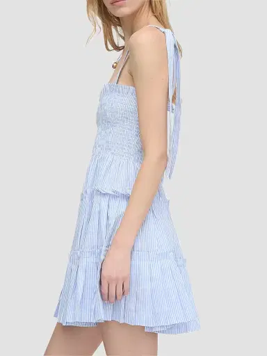 Hill House Home Women's The Ribbon Charlotte Nap Dress - Blue White Stripe - Size XXL | Thumbnail 2