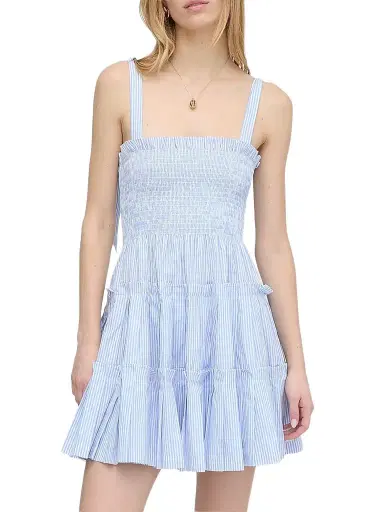 Hill House Home Women's The Ribbon Charlotte Nap Dress - Blue White Stripe - Size XXL | Thumbnail 1