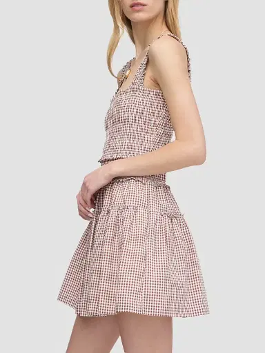 Hill House Home Women's The Azalea Mini Nap Dress - Cognac Gingham - Size XXL | Thumbnail 3 Hill House Home Women's The Azalea Mini Nap Dress - Cognac Gingham - Size XXL | Thumbnail 3