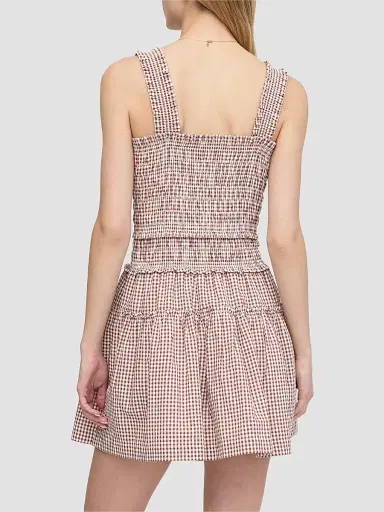 Hill House Home Women's The Azalea Mini Nap Dress - Cognac Gingham - Size XXL | Thumbnail 4 Hill House Home Women's The Azalea Mini Nap Dress - Cognac Gingham - Size XXL | Thumbnail 4